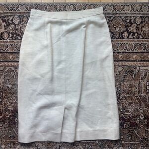 Vintage Christian Dior Elegant Cream Women's Skirt Size  8  With Pockets!